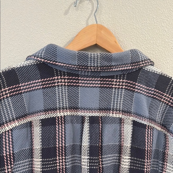 GAP Blue and White Plaid Button-Down Shirt - Picture 8 of 11